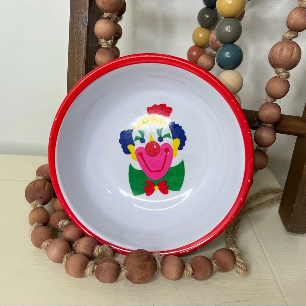 VINTAGE Small Fry Originals K-5 Clown Bowl Taiwan Plastic Collectible Bo…